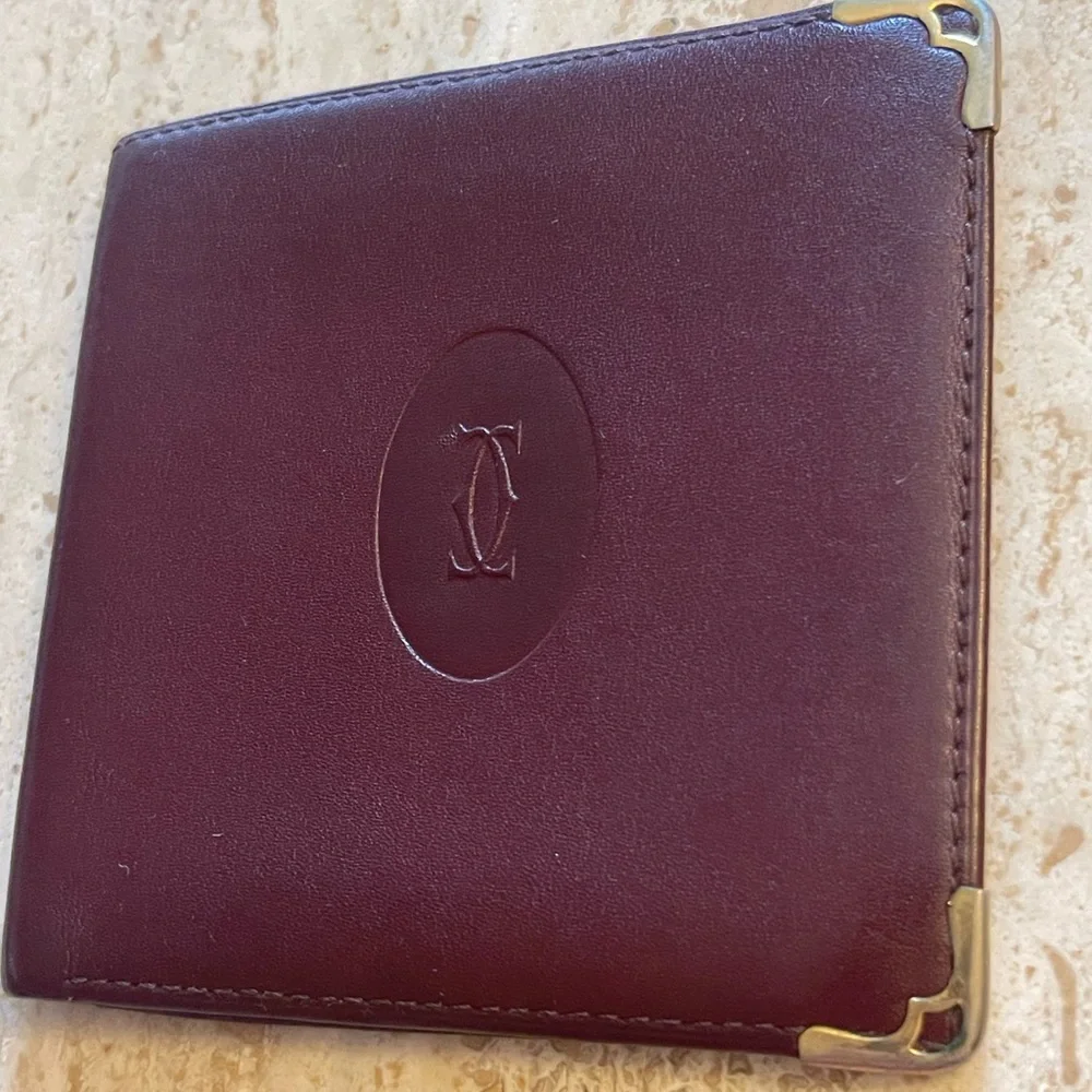 Cartier VINTAGE must de Cartier Paris Leather Business Credit Card Photo Holder - Picture 13 of 14